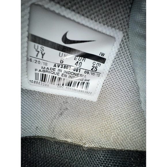 Nike Air Force 1 Mid Utility Wolf Grey Black size 7Y - Picture 12 of 12